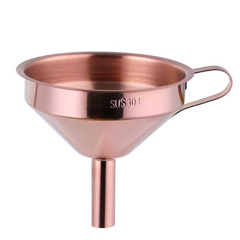 Stainless Steel Funnel with Detachable Filter for Canning -rose Gold