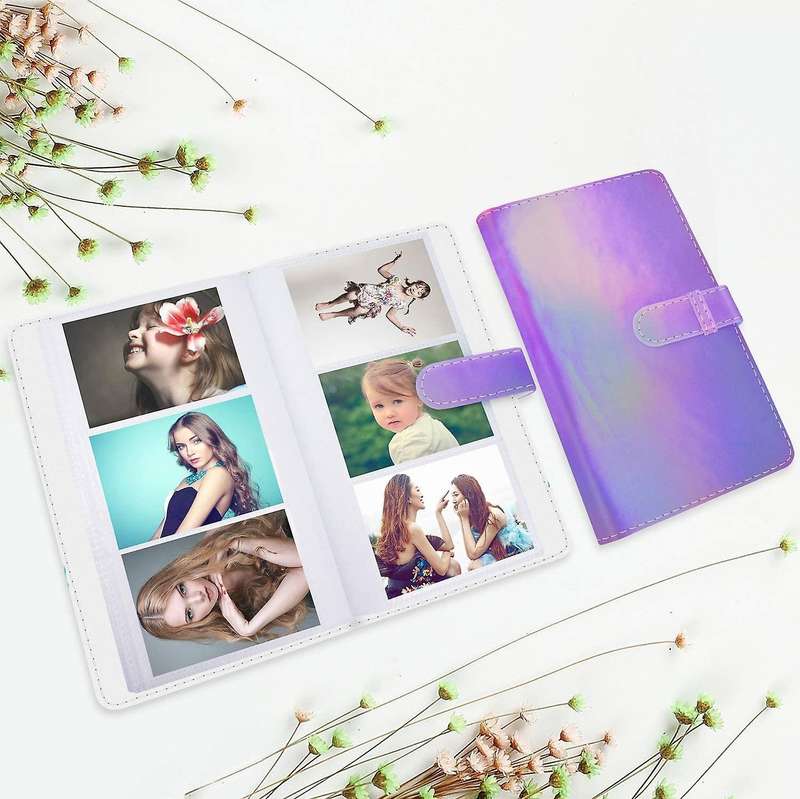 96 Pockets Mini Photo Album for Fujifilm Instax Mini Camera,purple