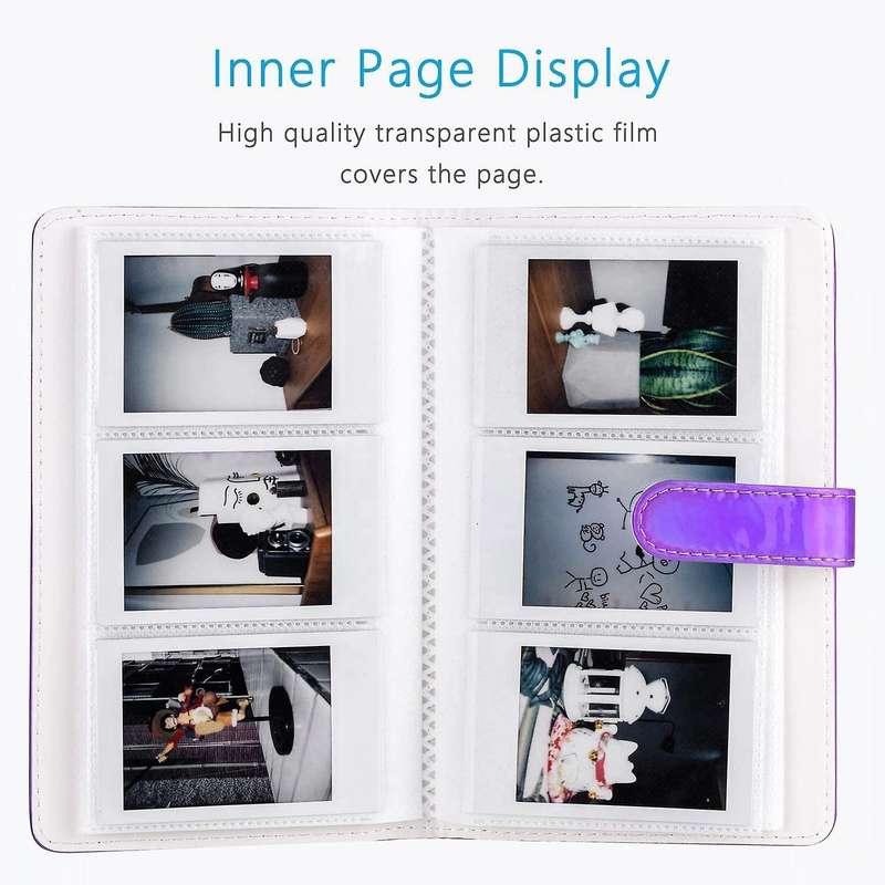 96 Pockets Mini Photo Album for Fujifilm Instax Mini Camera,purple