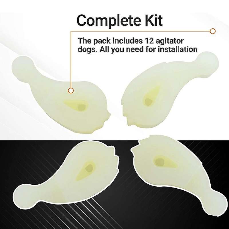 12 Pack 80040 Washer Agitator Dogs Kit for Whirlpool & Kenmore