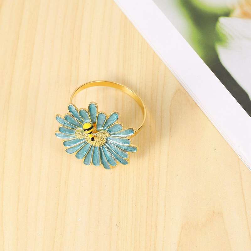 Napkin Ring 4piece Set,little Bee Napkin Holder Ring Table Decoration