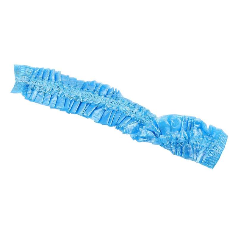200pcs Clear Disposable Plastic Shower Bath Caps for Hotel Use (blue)