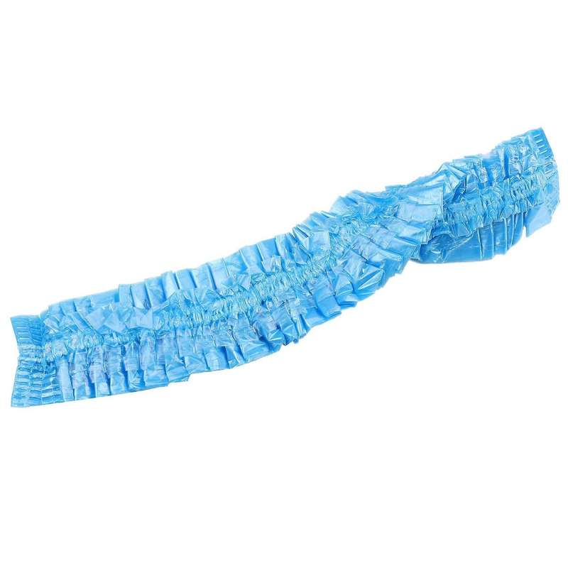 200pcs Clear Disposable Plastic Shower Bath Caps for Hotel Use (blue)