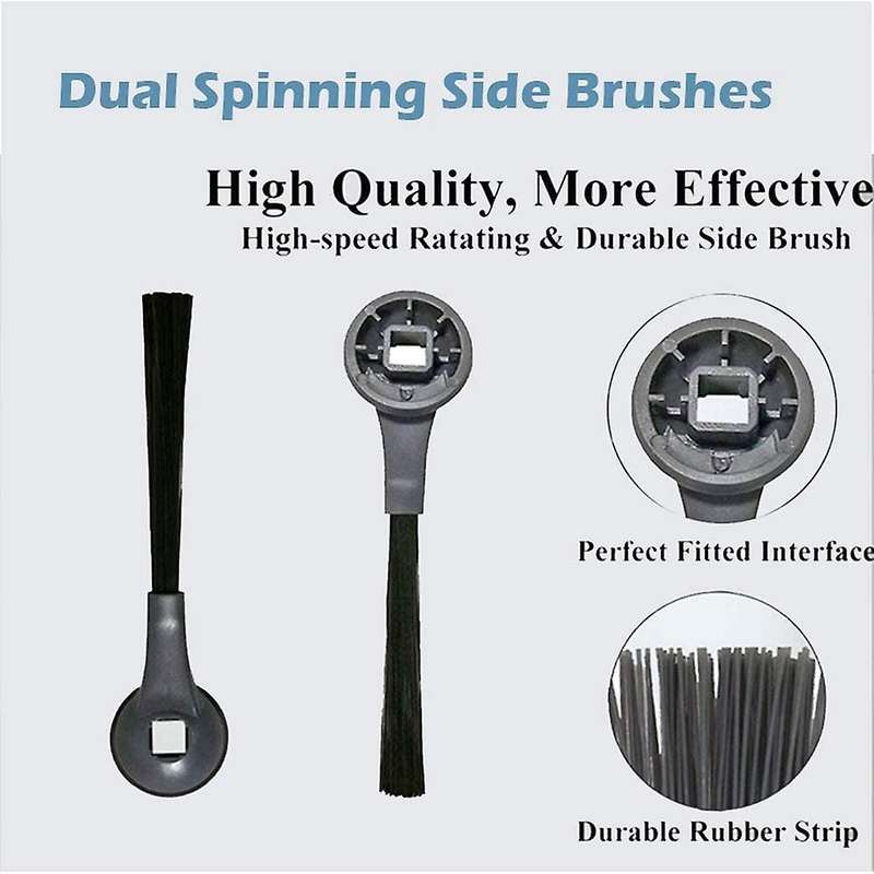6 Pack Side Brushes Compatible for Shark Iq Rv1001ae Rv101 Robot