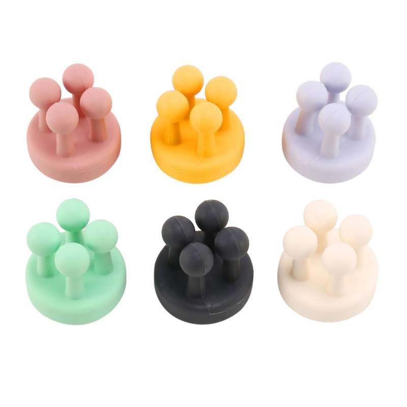 Adhesive Hooks Plug Cable Utility Silicone Hooks (6 Pcs 6 Color)