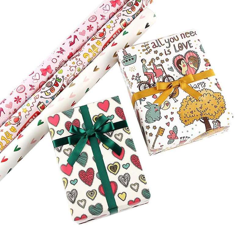 6 Sheets Gift Wrapping Paper,wrapping Paper with 6 Different Patterns