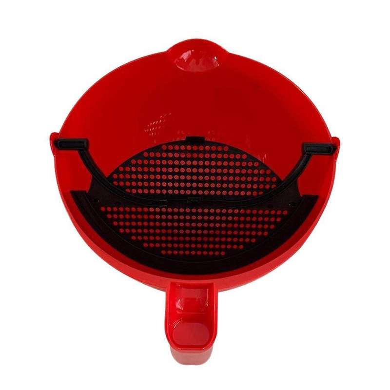 Multifunctional Rotating Fruit and Vegetable Filter Basket(red)
