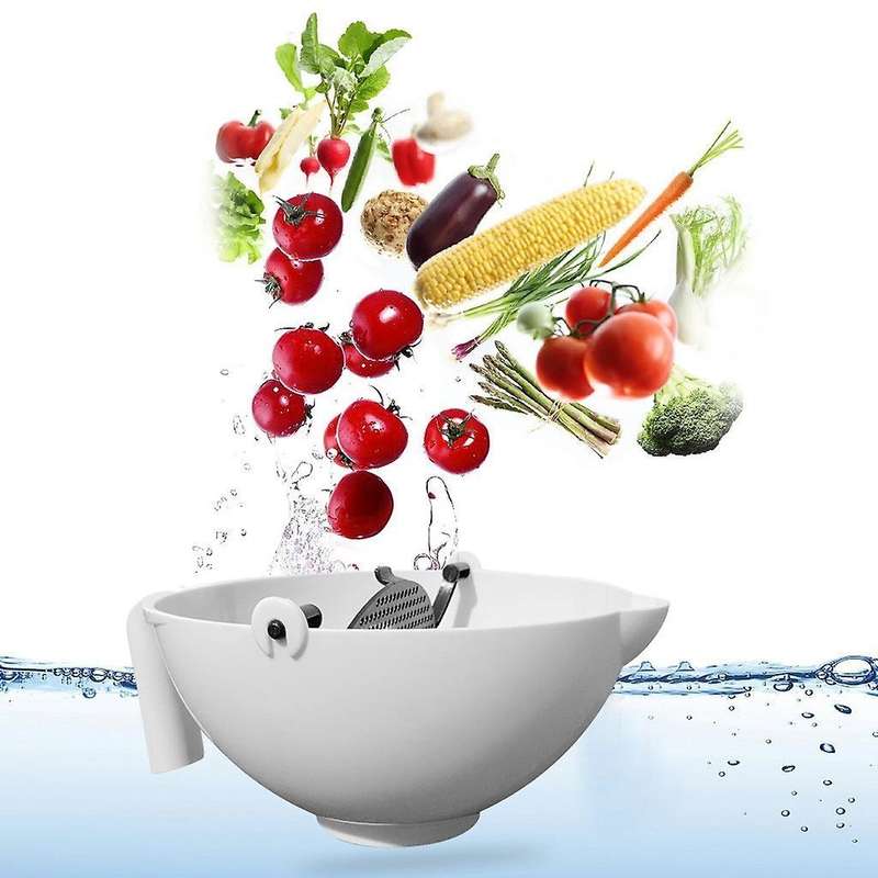 Multifunctional Rotating Fruit and Vegetable Filter Basket(red)