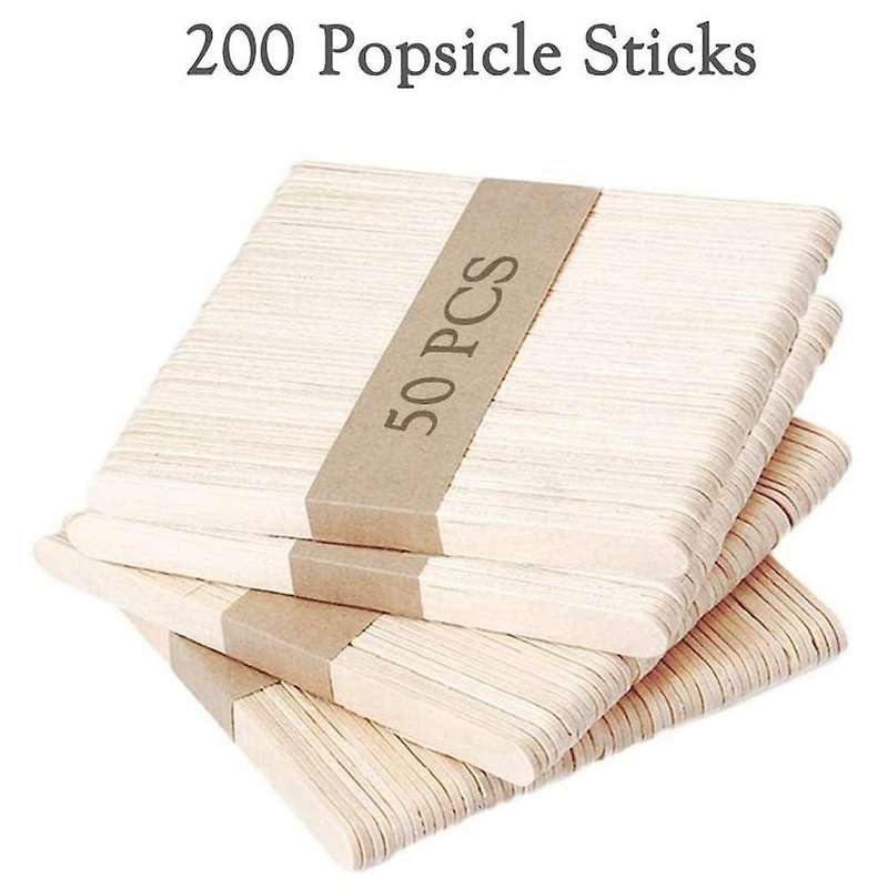 200pcs Handmade Ice Cream Natural Wooden Craft Stick (11.4cmx1.0cm)