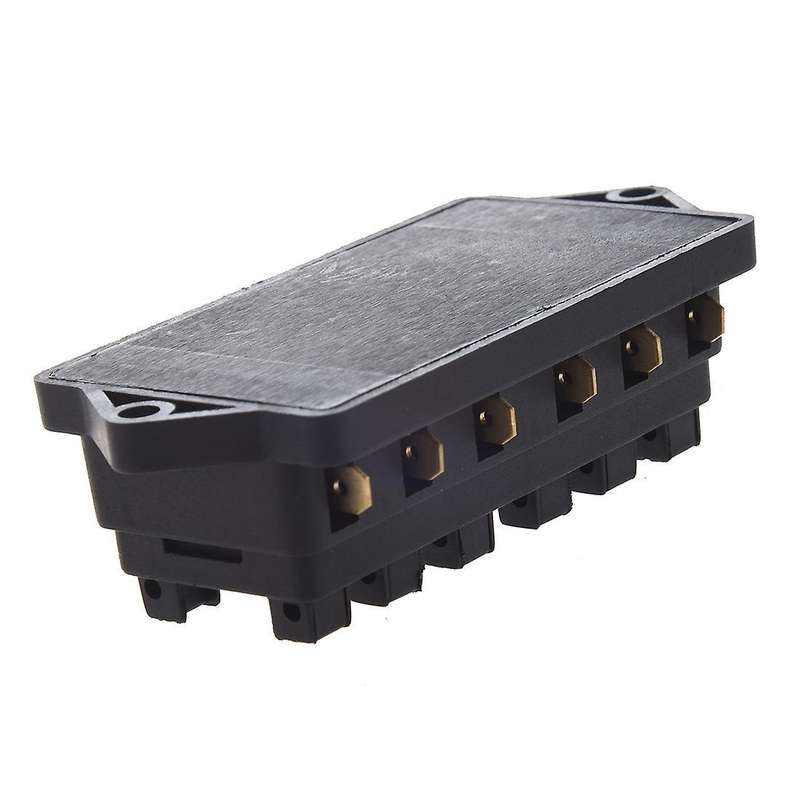 Car 6 Way Circuit Automotive Middle-sized Blade Fuse Holder Black