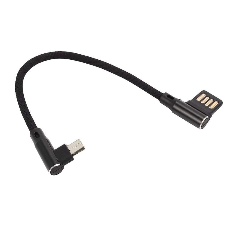 15cm Micro- Usb 5pin Right Usb 2.0 Dual Elbow Data Charging Cable