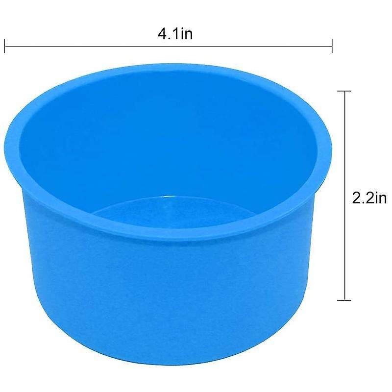 4 Inch Baking Pan Silicone Baking Mold Bakeware Pan Blue, Set Of 6