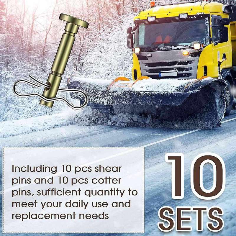 10pcs Shear Pin and Split Pin Kit for Snow Blower Shear Pin