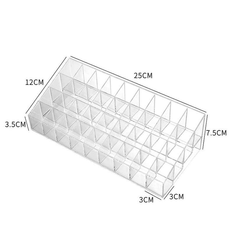 36 Grid Transparent Acrylic Lipstick Storage Cosmetic Display Rack