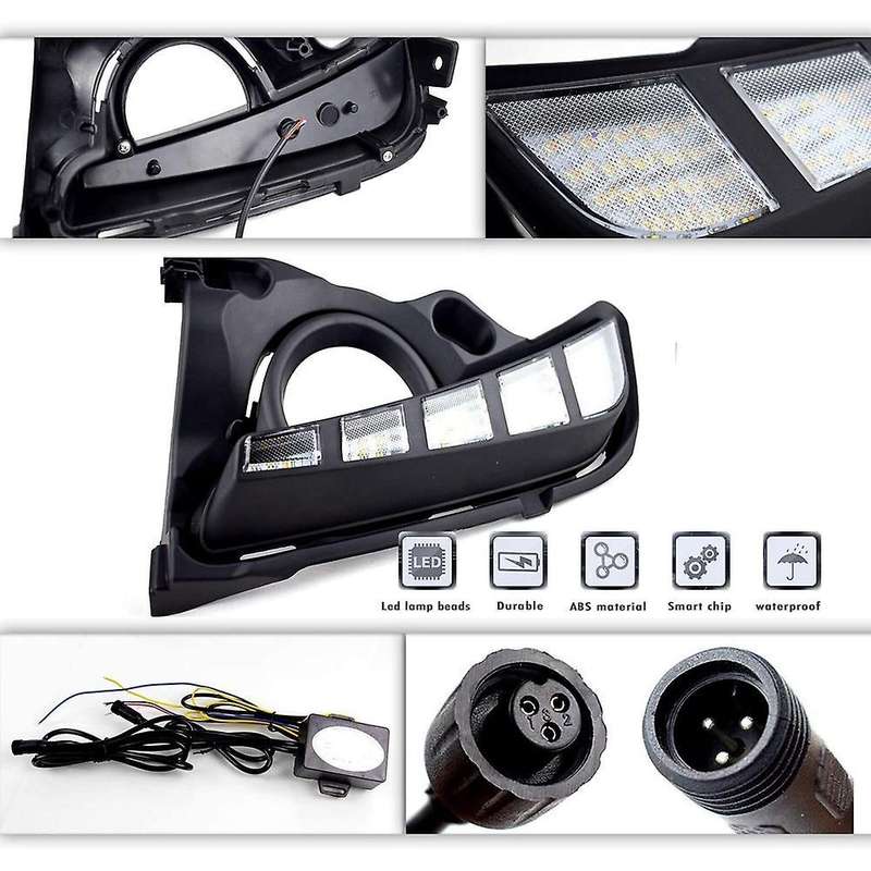 For Toyota Highlander Car Led Drl Daytime Running Light White/amber