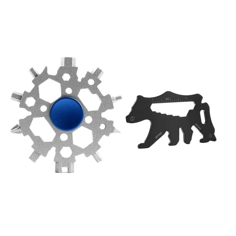 22-in-1 Snowflake Multitool with Multitool Card Snowflake Wrench E