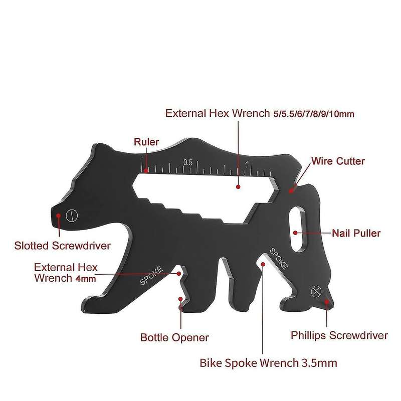 22-in-1 Snowflake Multitool with Multitool Card Snowflake Wrench E