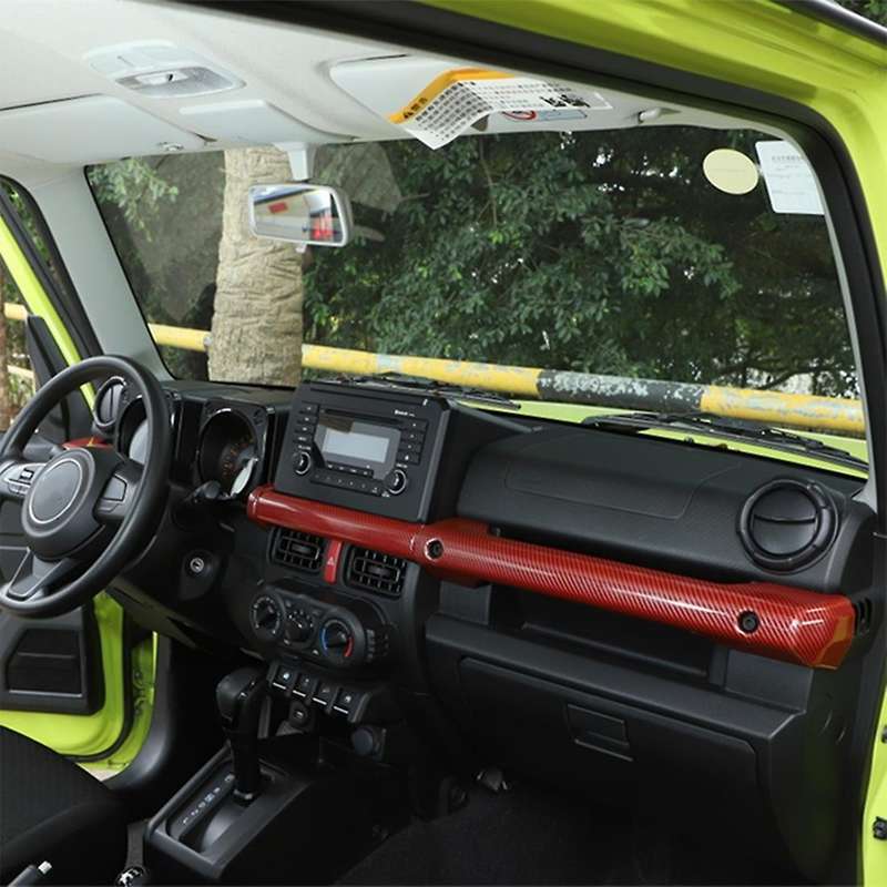 Car Central Control Handle Cover for Suzuki Jimny,red Carbon Fiber