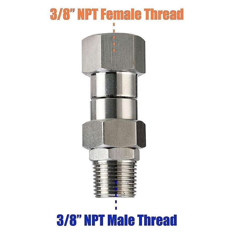 3/8inch Npt Male Thread Fitting,for Pressure Washer (stainless Steel)