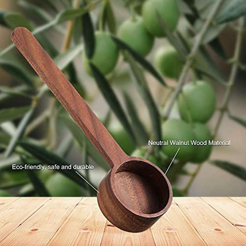 2 Pieces Of Wooden Measuring Coffee Spoon Set Grinding Coffee Spoon