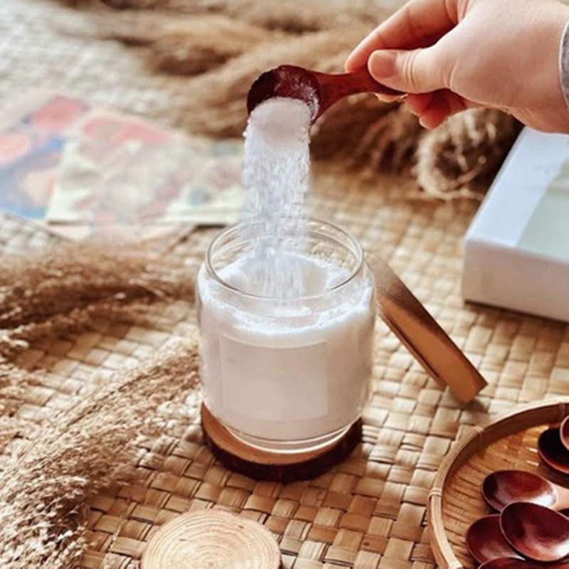 Wooden Spoon Spice Small Spoon Round Mouth Soup Porridge Spoon