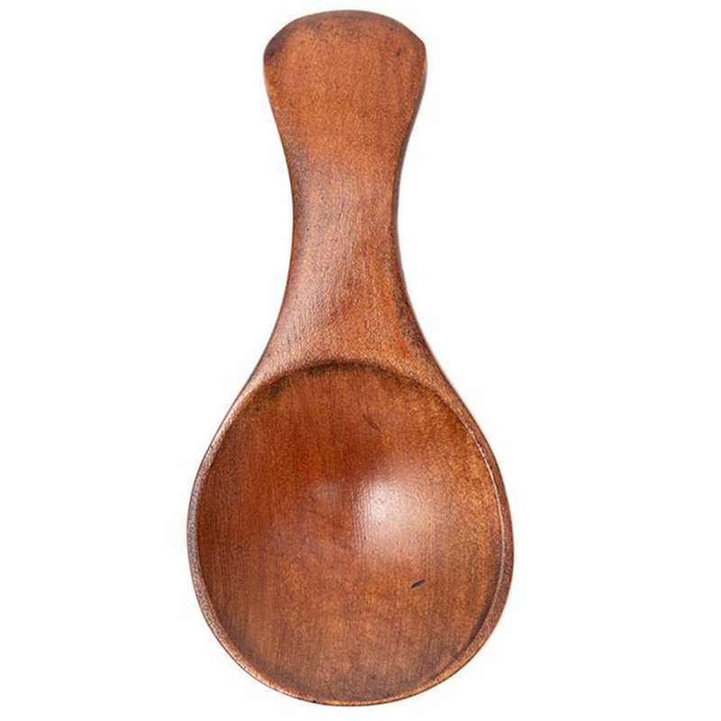 Wooden Spoon Spice Small Spoon Round Mouth Soup Porridge Spoon