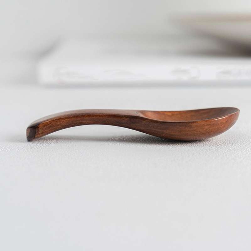 Wooden Spoon Spice Small Spoon Round Mouth Soup Porridge Spoon