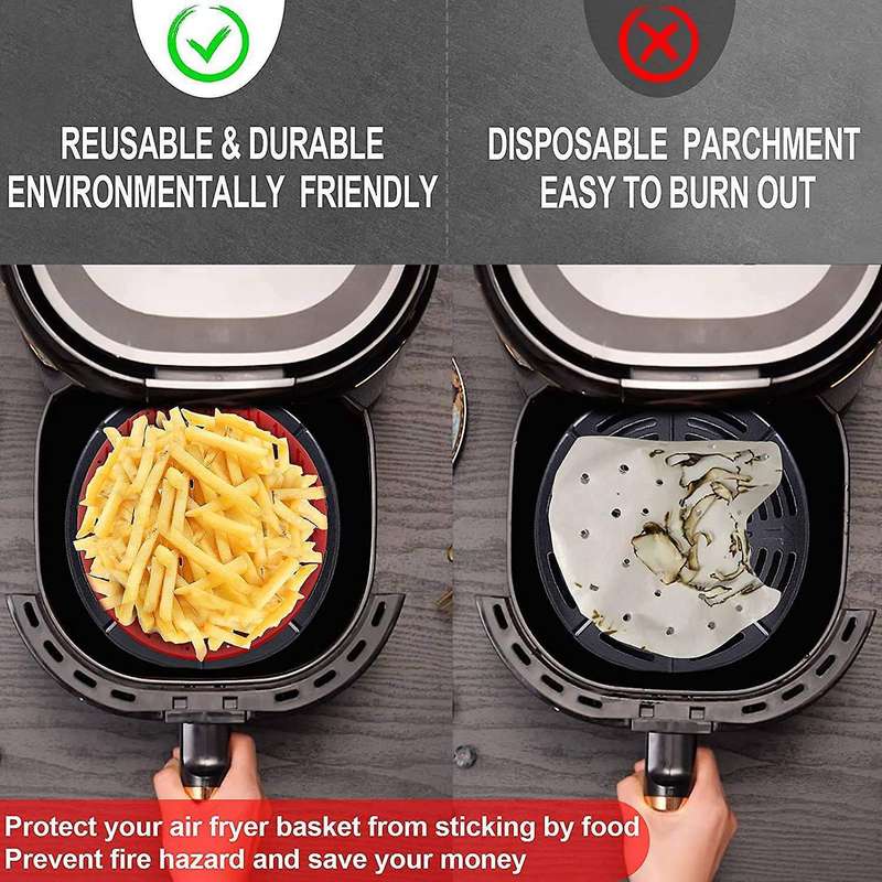 Reusable Air Fryer Liners with Silicone Air Fryer Mats Accessories-a