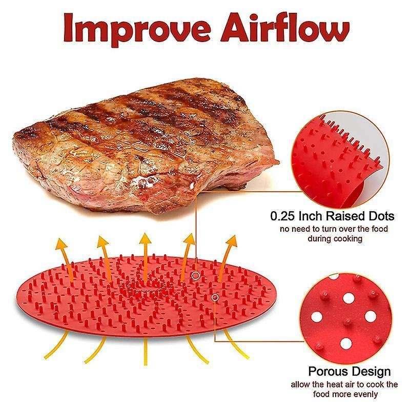 Reusable Air Fryer Liners with Silicone Air Fryer Mats Accessories-a