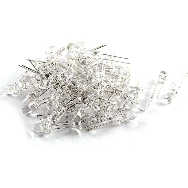 Led Bright Light Lamp Emitting Diode, 70 Piece, Dc 3v-6v, 5 Mm, White