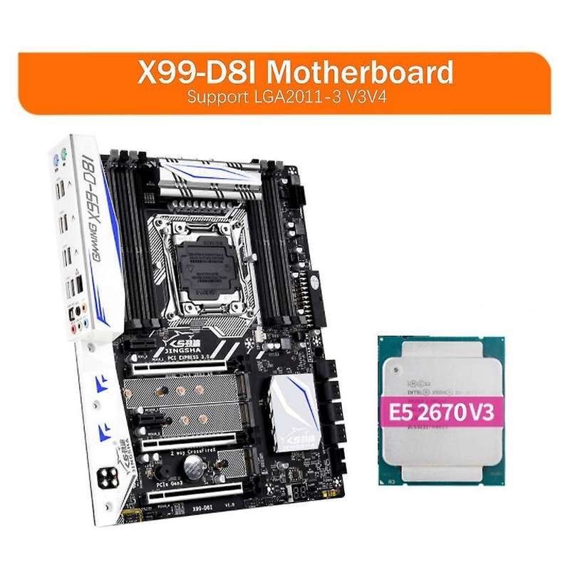 Jingsha X99-d8i Motherboard Lga2011-3 with E5 2760 V3 Cpu