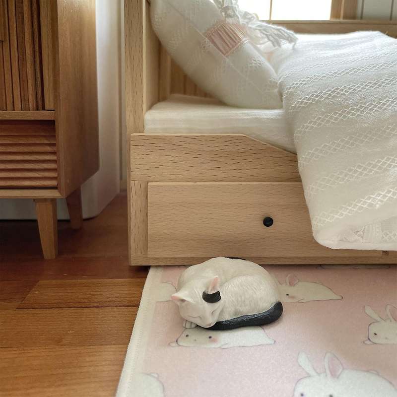 1/6 Dollhouse Model Furniture Accessories Mini Carpet, Brown