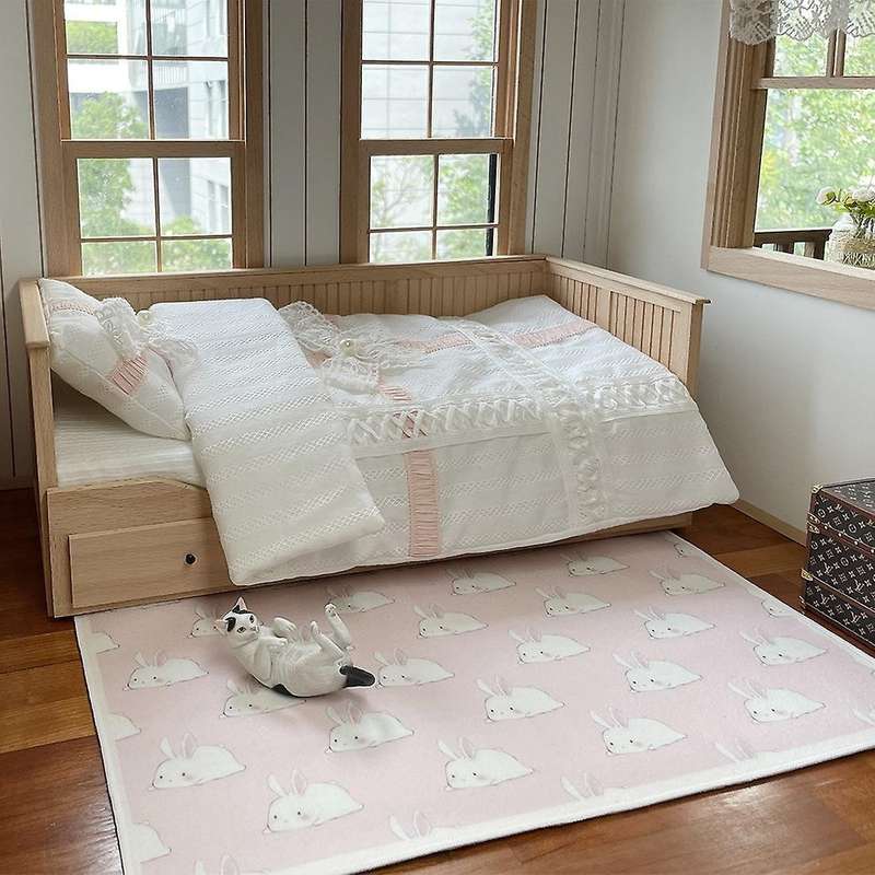 1/6 Dollhouse Model Furniture Accessories Mini Carpet, Brown