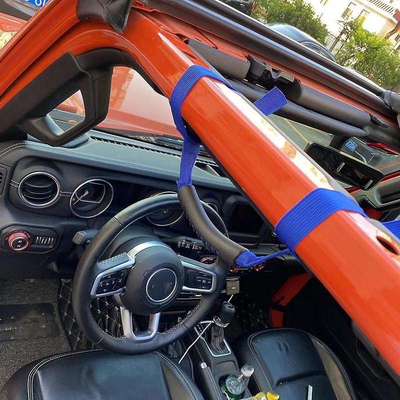 Grab Handles for 1995-2021 Jk Jku Jl Rubicon X Roll Bar 4pcs (blue)