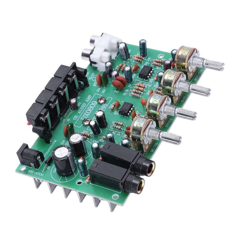 Tda8944 2.1 30x2w Amplifier Tone Board Dc12v with Microphone