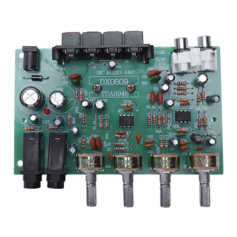 Tda8944 2.1 30x2w Amplifier Tone Board Dc12v with Microphone