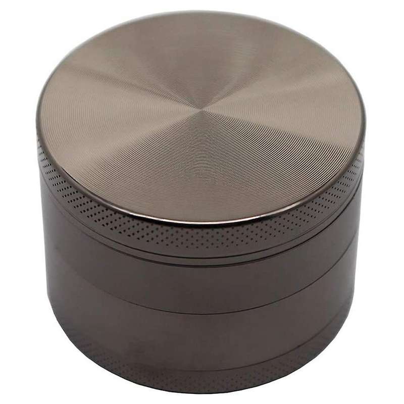 4-layer Spice Herb Grinder Zinc Alloy with Pollen Collector -gray