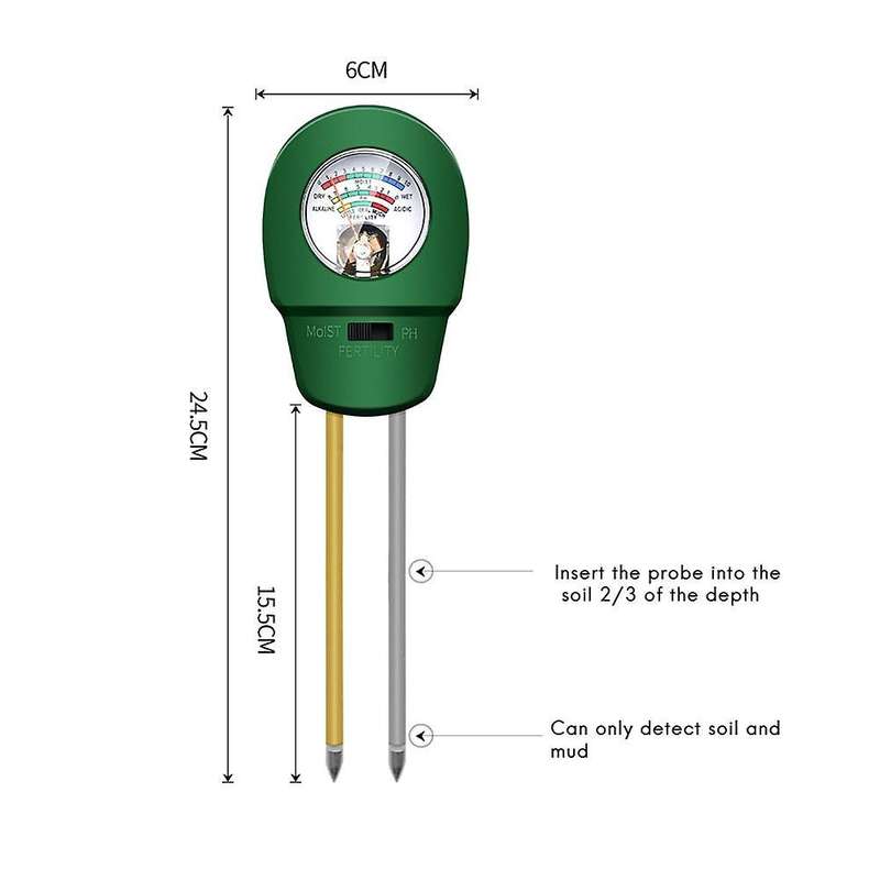 3 In 1 Soil Fertility Meter Ph Tester for Garden Potted Plants