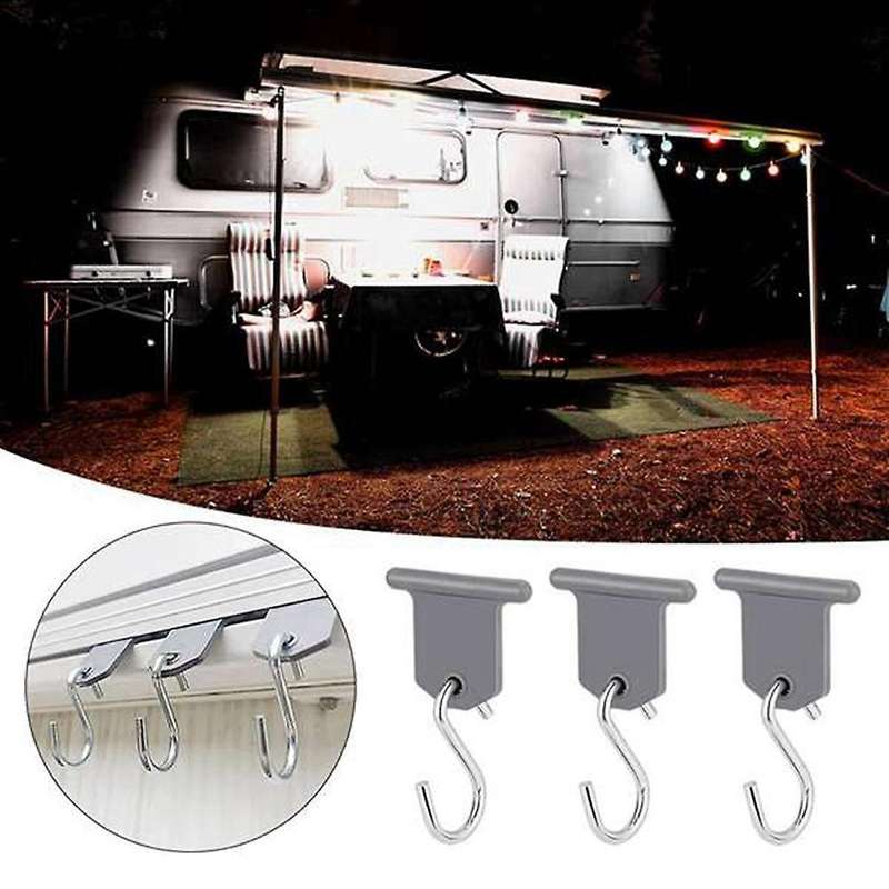 12pcs Camping Awning Hooks for Christmas Party Caravan Travel Trailer