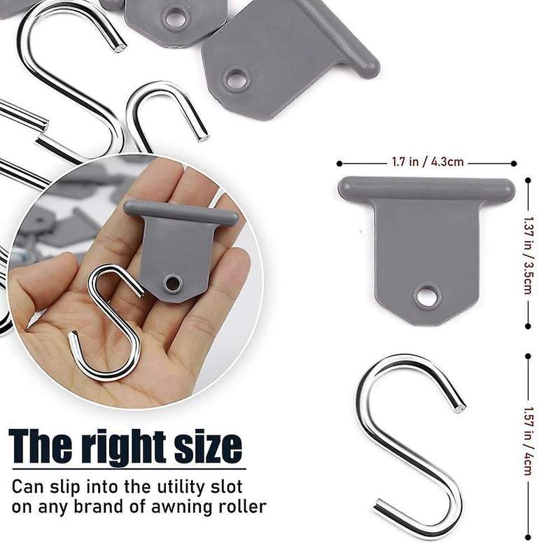 12pcs Camping Awning Hooks for Christmas Party Caravan Travel Trailer
