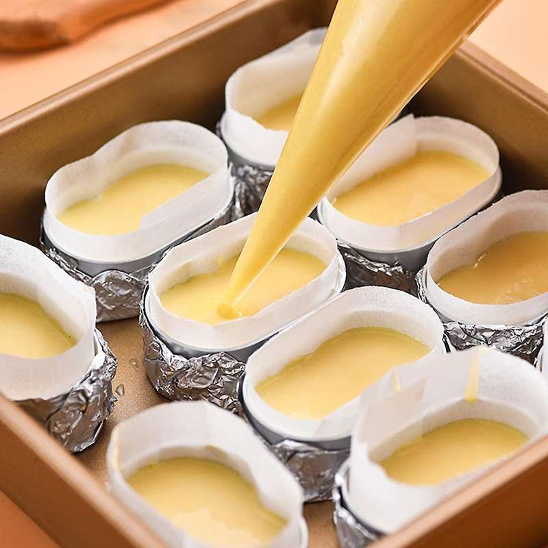Oval Cheese Cake Rings Half-cooked Molds Cake Paper Side Liners