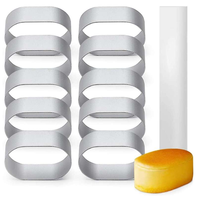 Oval Cheese Cake Rings Half-cooked Molds Cake Paper Side Liners