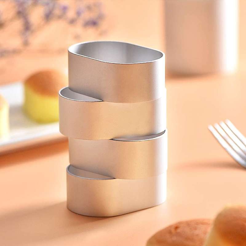 Oval Cheese Cake Rings Half-cooked Molds Cake Paper Side Liners