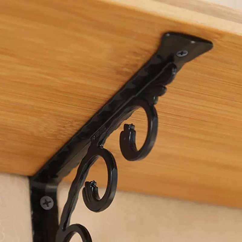 2pcs Wall Mounted L Shaped Angle Bracket Multifuntional Brace Shelf M