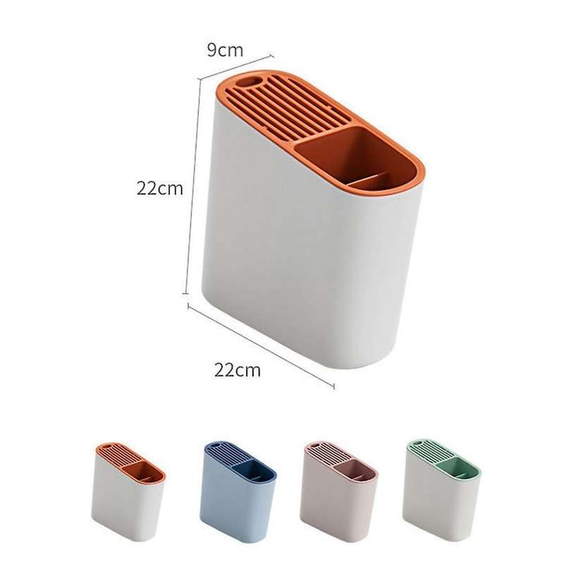 Kitchen Drain Knife Holder Knife Block Stand Organizer Blue
