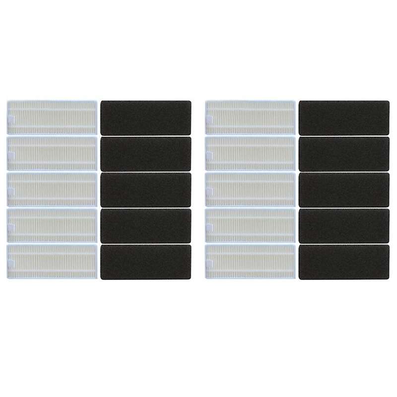 10x Hepa Filter + Sponge Filters for Ecovacs Deebot N3 Fun/neo Du31