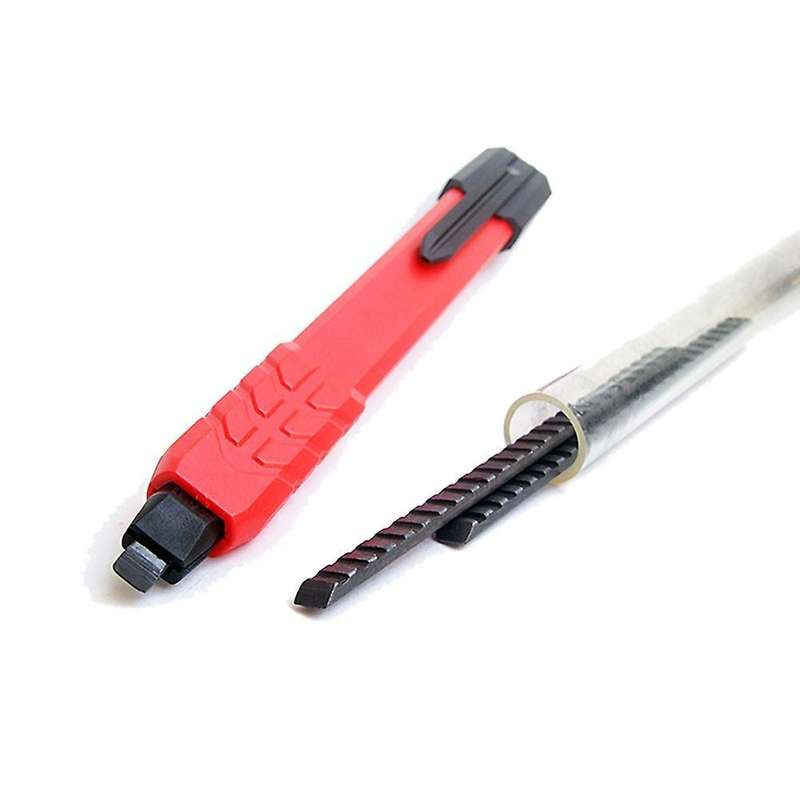 Automatic Woodworking Pen with 2 Refills, Flat Lead, Durable