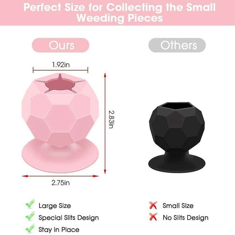 2 Pack Vinyl Weeding Scrap Collectors, Silicone Suction Cups