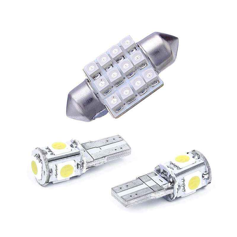 2x Ampoule 5 Led Smd W5w T10 Blanc Xenon Veilleuse Lumiere Voiture