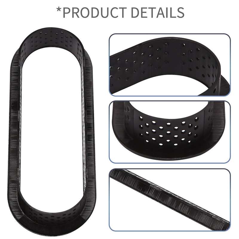 6pcs Oval Tart Rings Heat-resistant Perforated Cake Mousse Ring